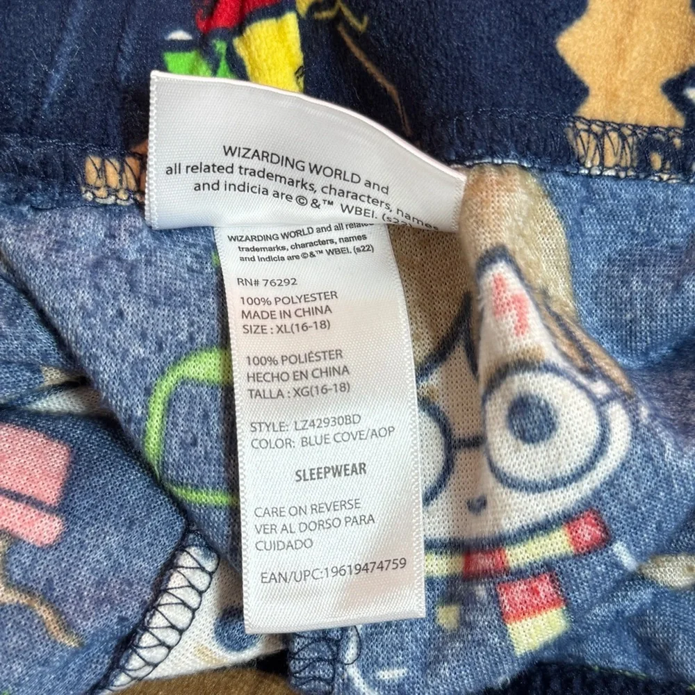 Wizarding World Of Harry Potter Navy With Characters‎ Soft Pajama Pants Sz XL
